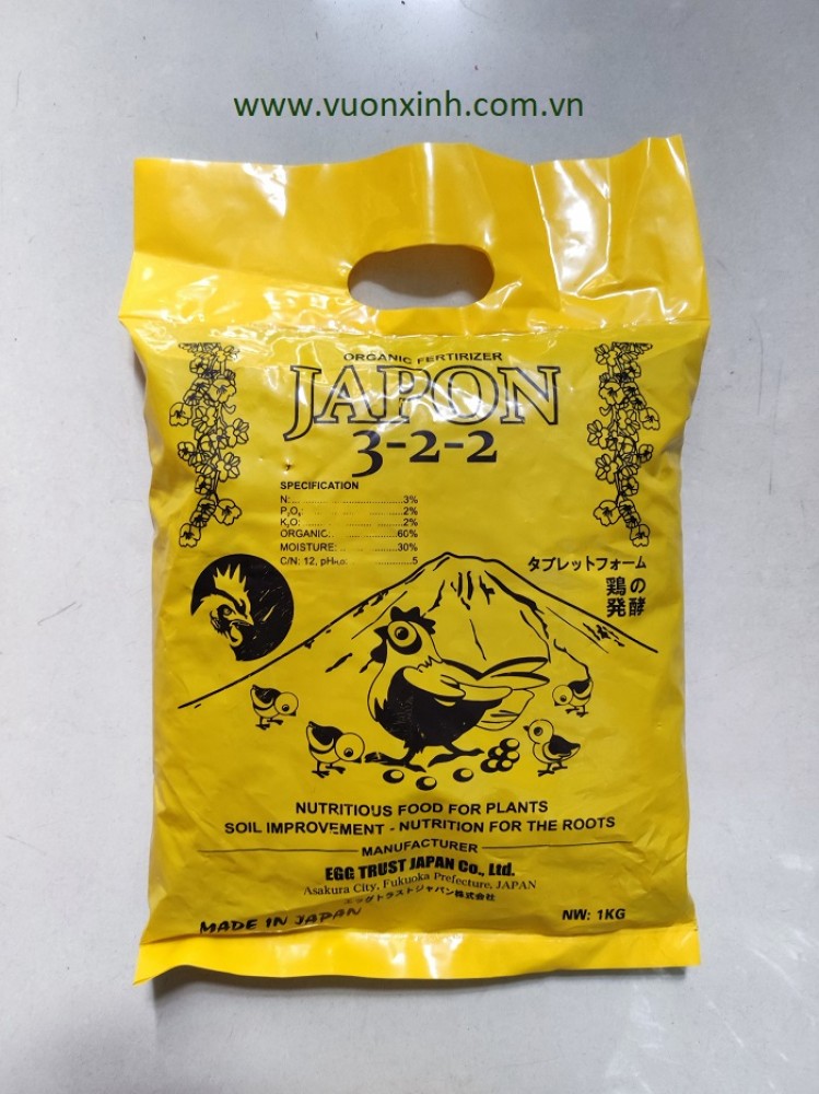 Phân hữu cơ JAPON 3-2-2 gói 1 KG
