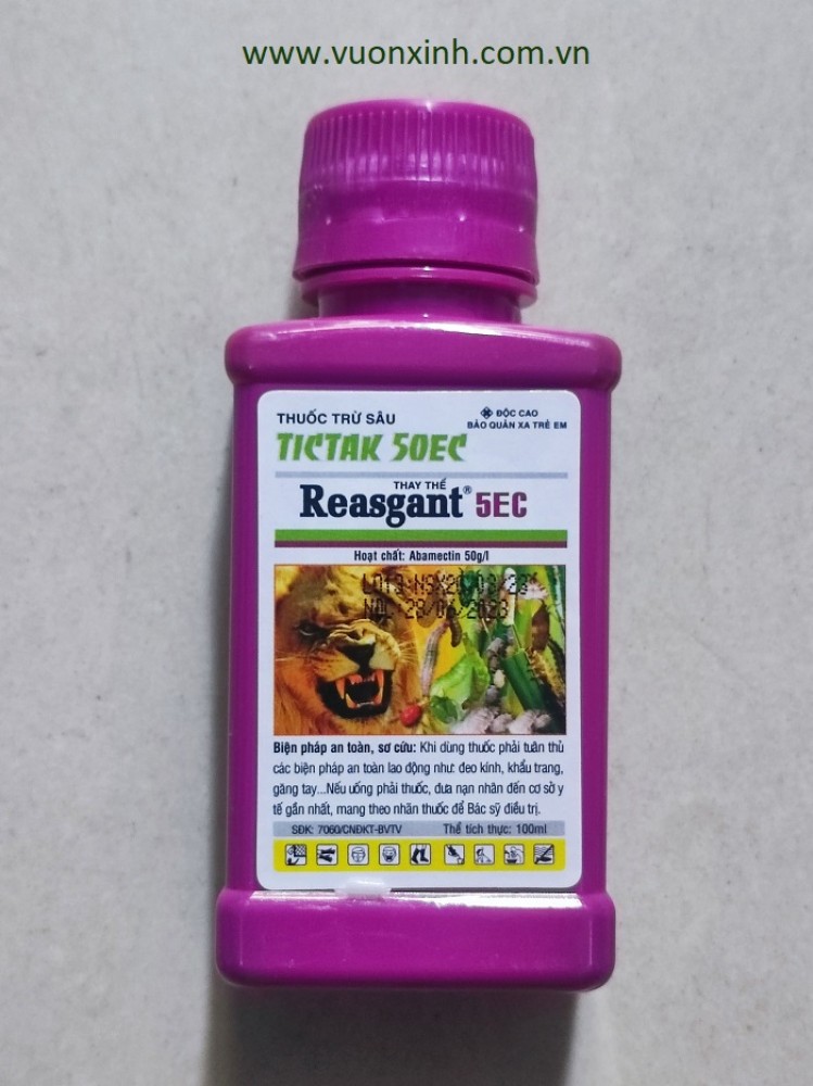 Thuốc trừ sâu Reasgant 5EC (Chai 100ml) TICTAK 50EC