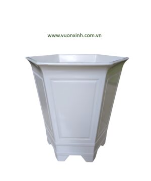 Chậu Lục giác 30 Trắng