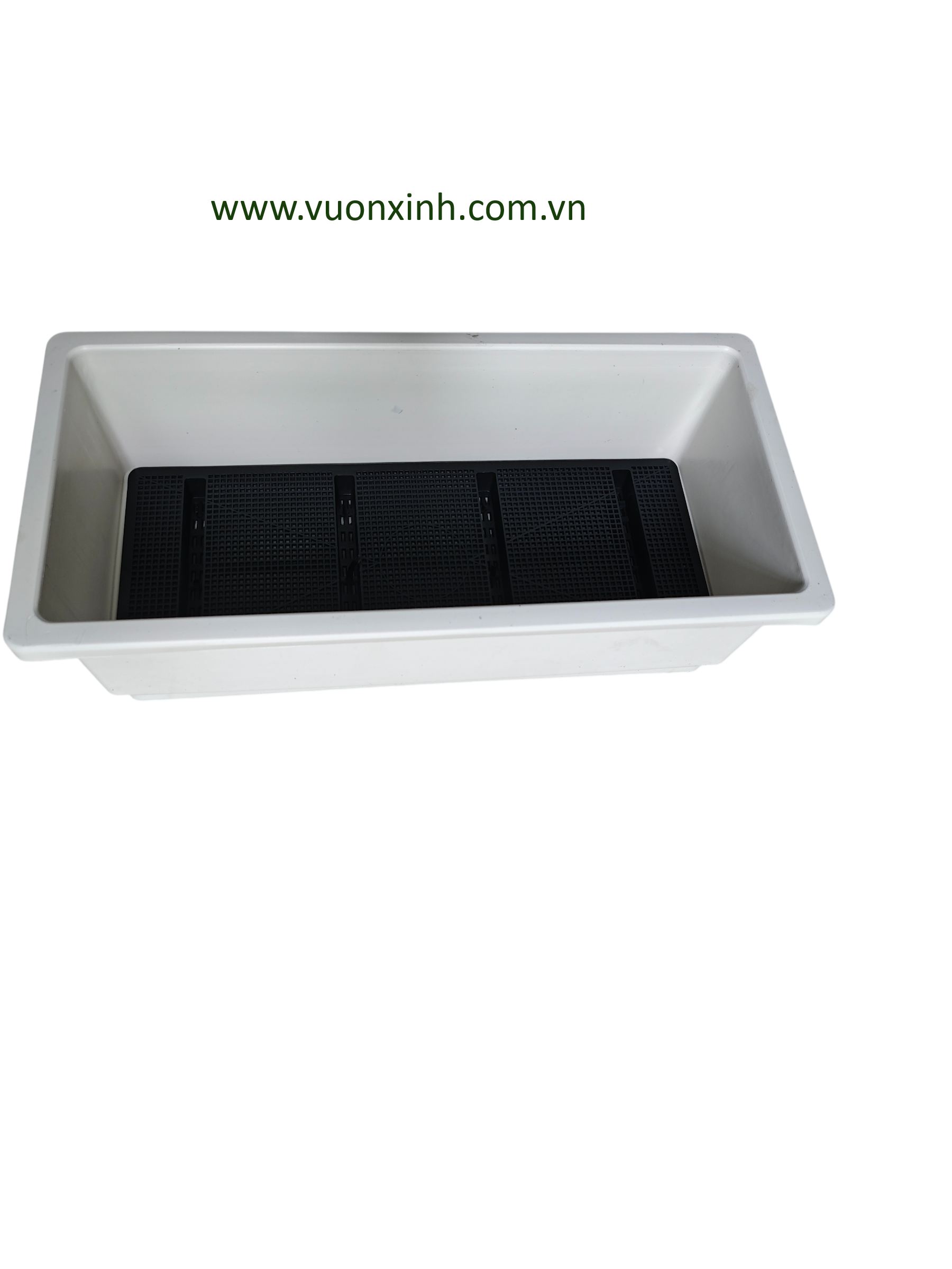Chậu dài trắng 64.5x31x20 - Ảnh 3
