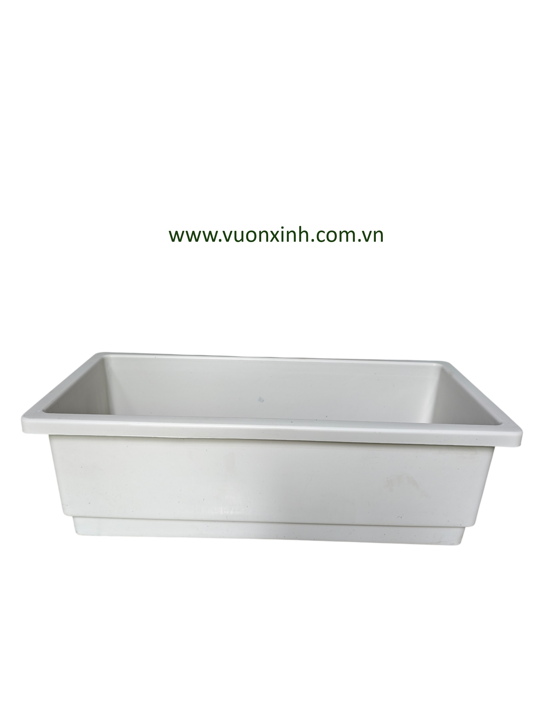 Chậu dài trắng 64.5x31x20