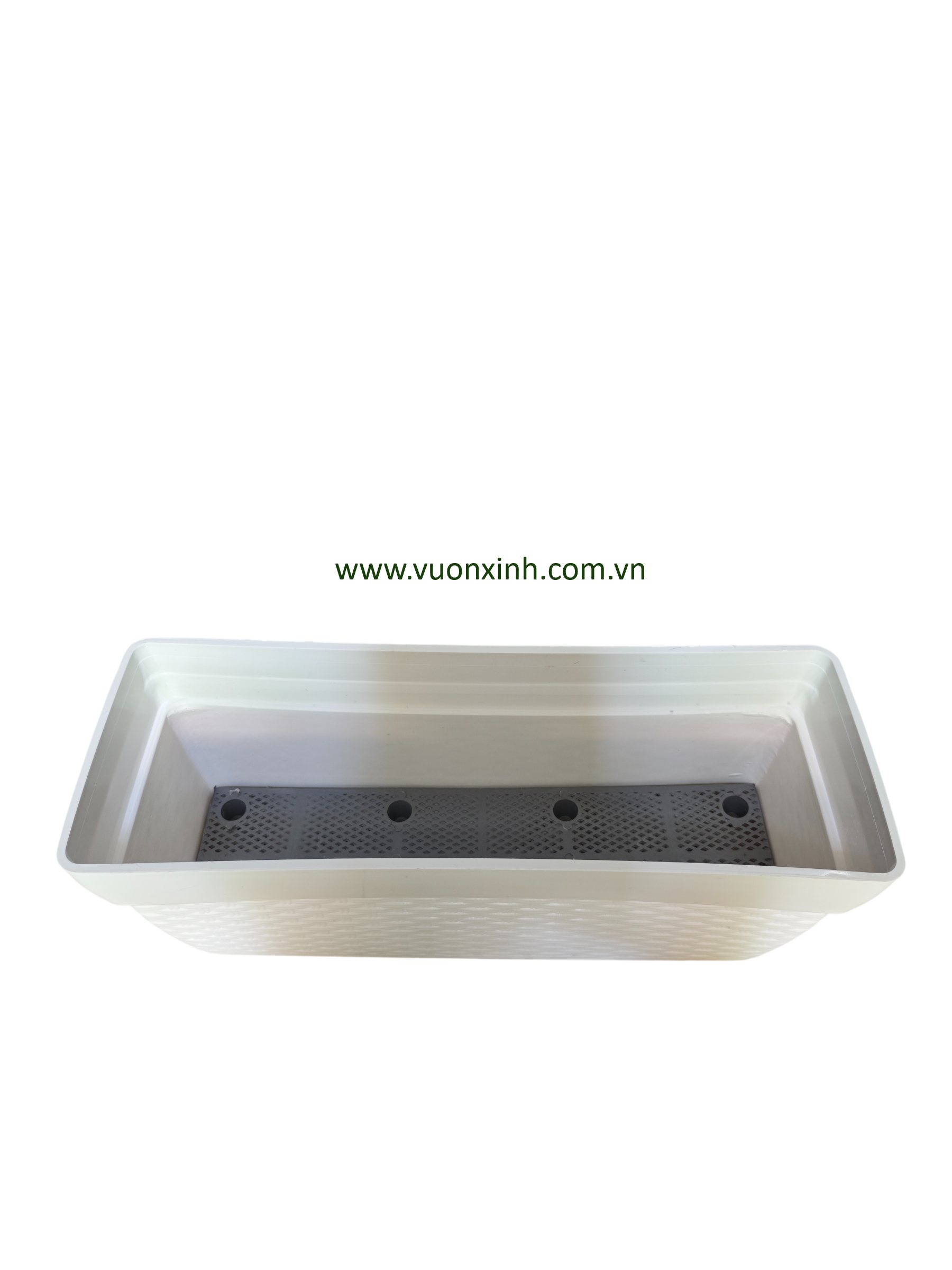 Chậu mây đan chữ nhật 6 tấc - Ảnh 3