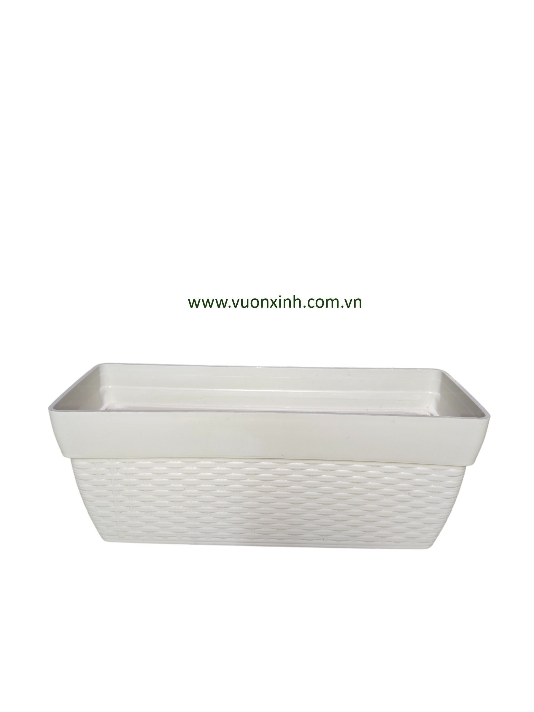 Chậu mây đan chữ nhật 6 tấc