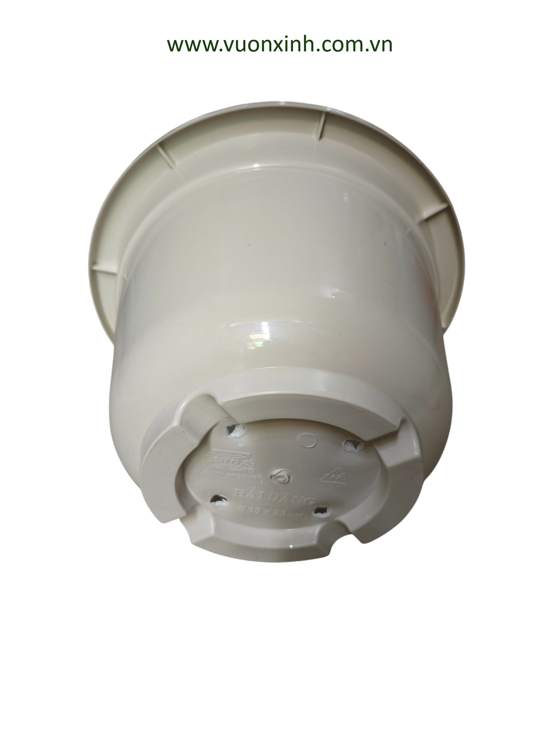 Chậu tròn HD 35x23 Trắng - Ảnh 2