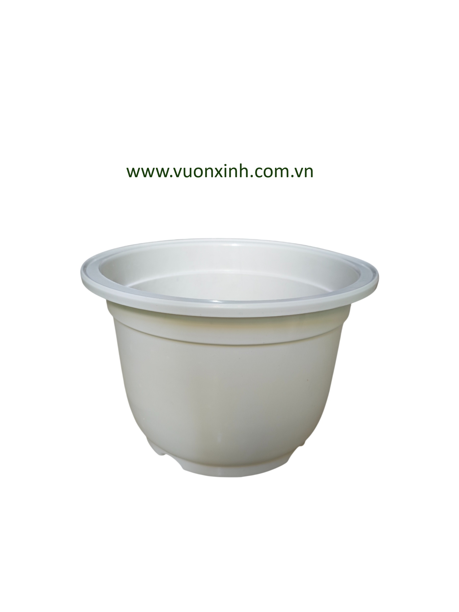 Chậu tròn cứng TK 32x21 Trắng