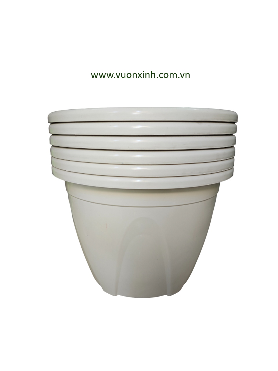 Chậu tròn trắng HĐ T50-33 - Ảnh 2