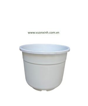 Chậu tròn trơn TR-30 Trắng