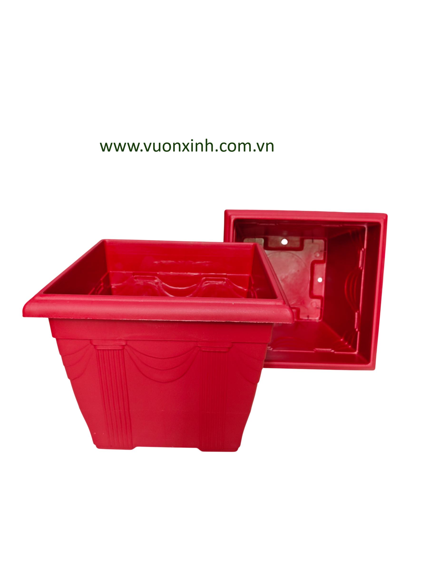 Chậu vuông 48x48x39 màu - Ảnh 4