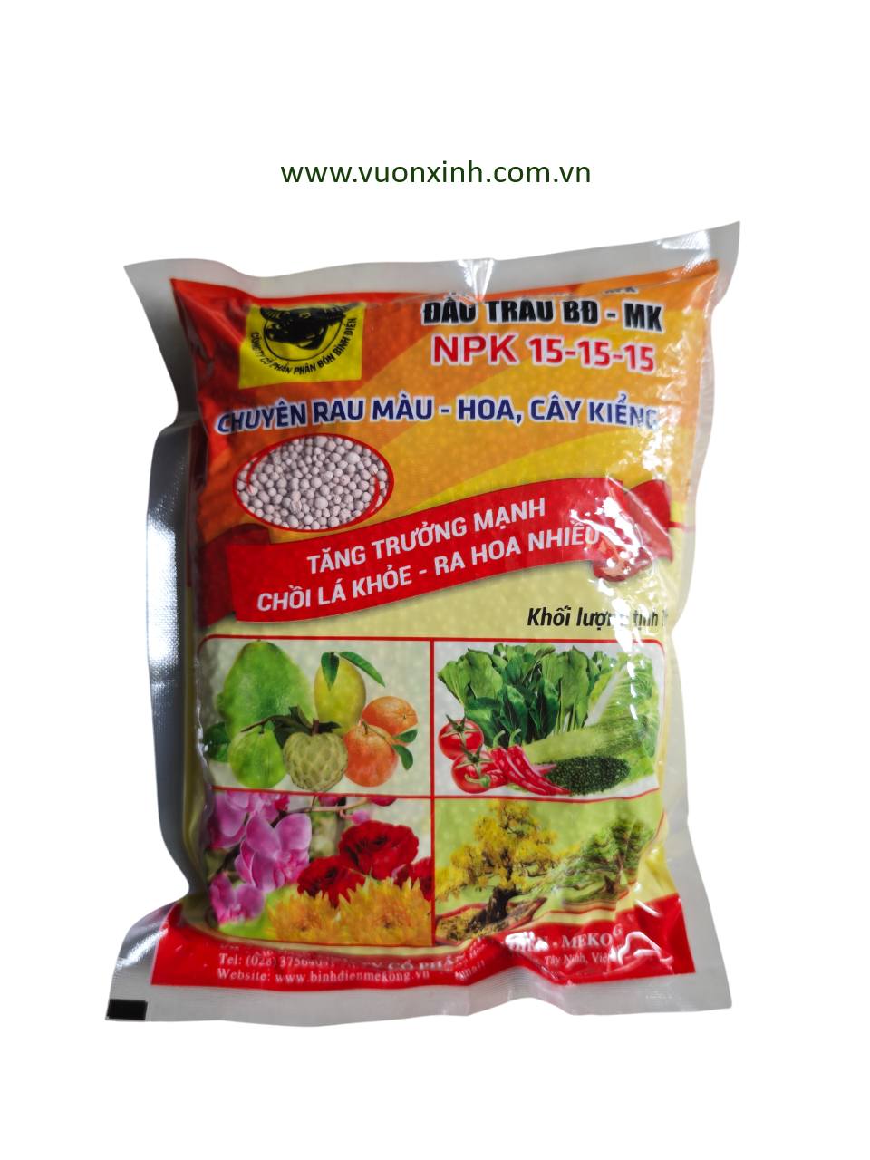 NPK Đầu Trâu 15-15-15 Gói 1KG