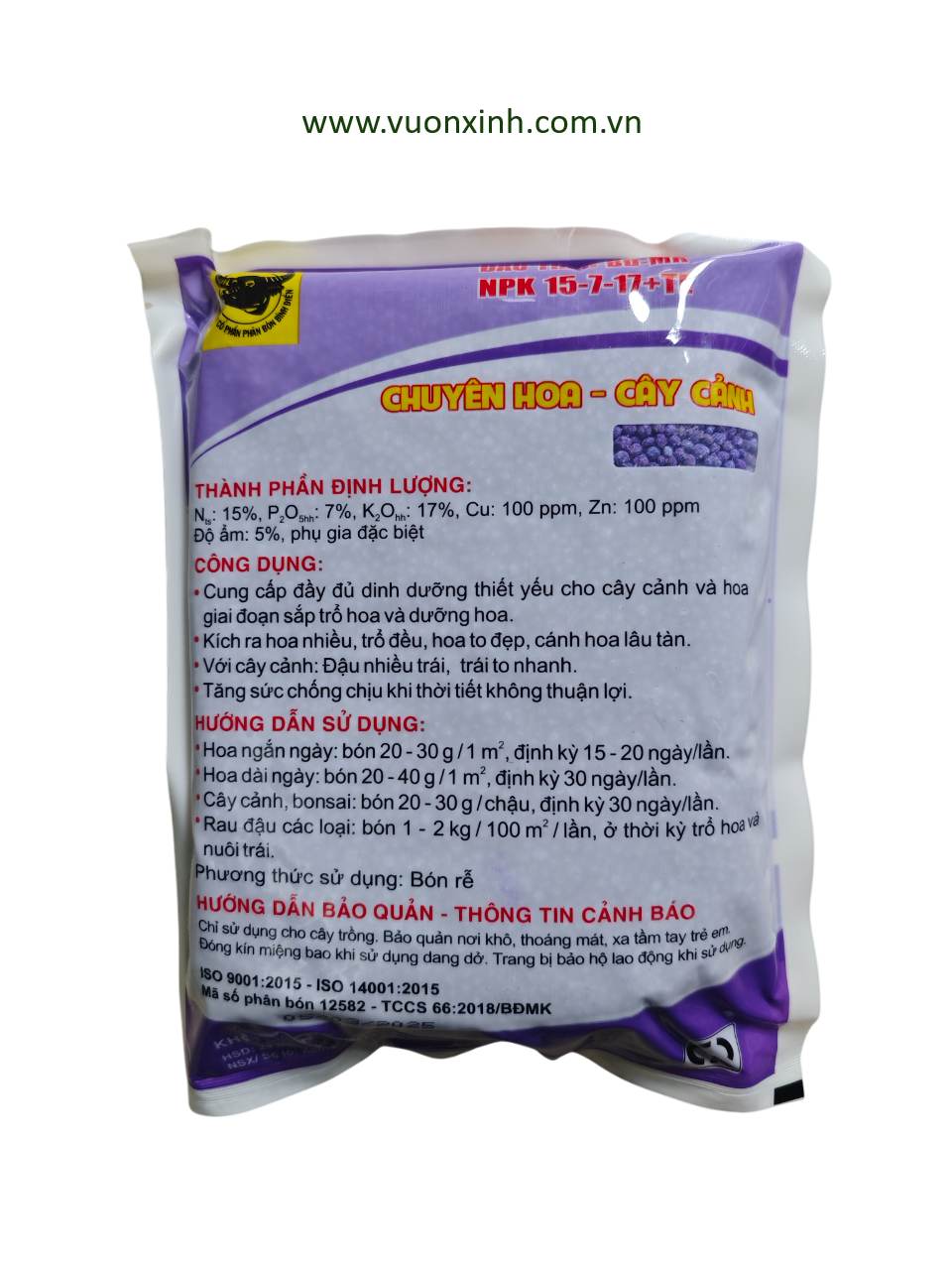 NPK Đầu Trâu 15-7-17 + TE (1KG) - Ảnh 2