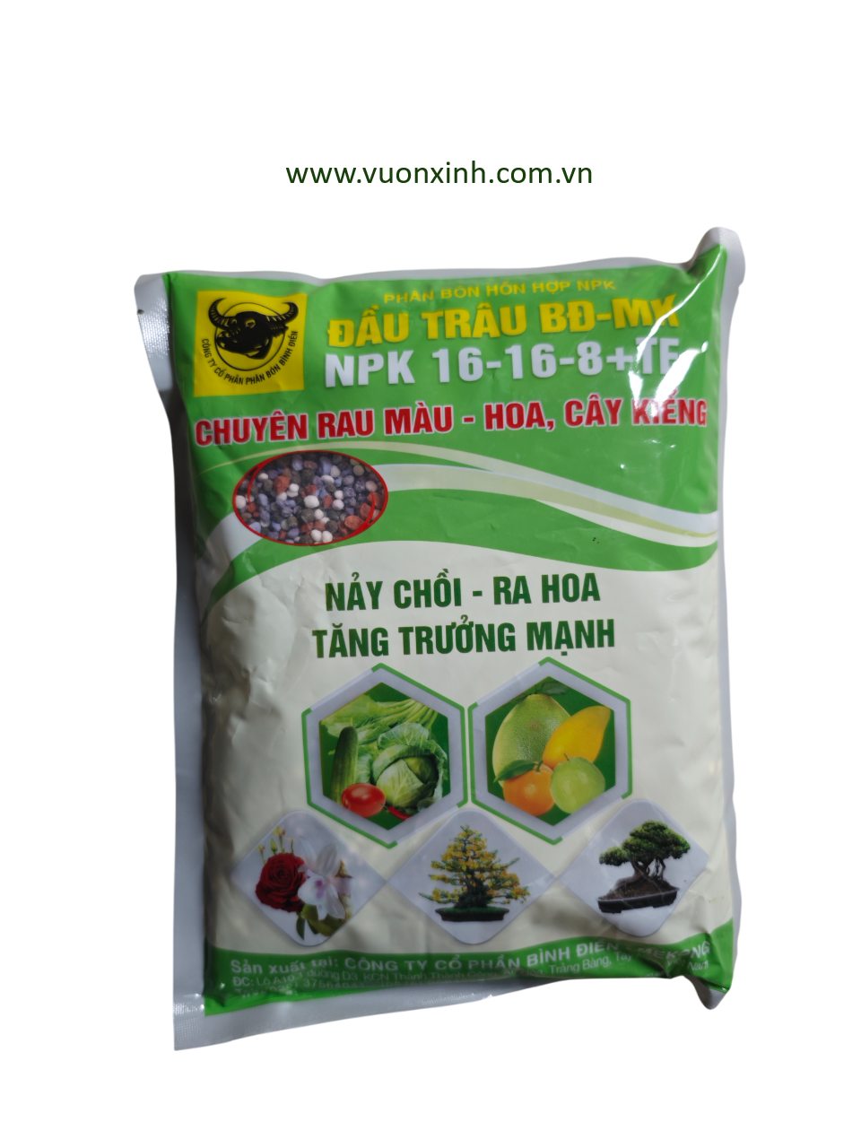 NPK Đầu Trâu 16-16-8+TE Gói 1KG