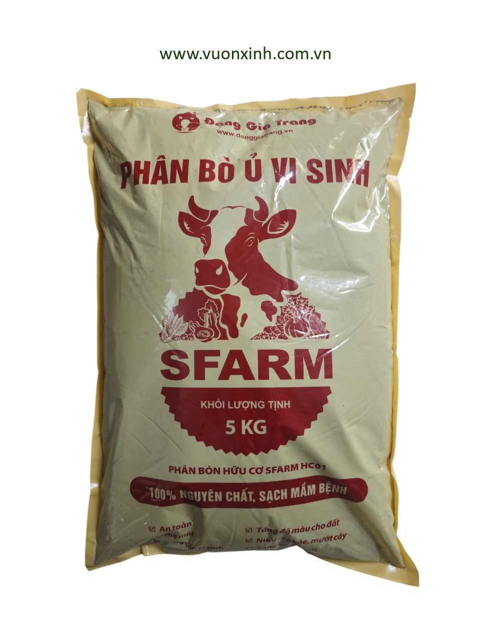 Phân bò hữu cơ vi sinh SFARM 5KG