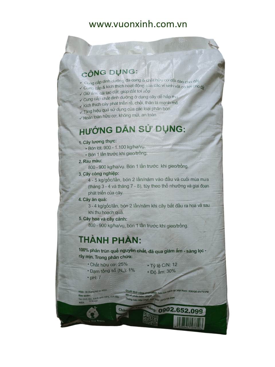 Phân Trùn Quế SFARM_25KG - Ảnh 2