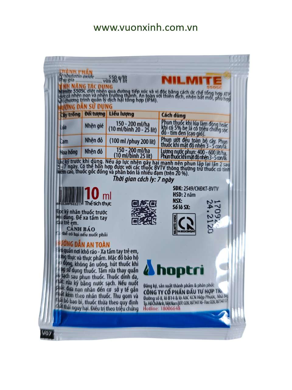 Thuốc trừ Nhện đỏ Nilmite 10ml - Ảnh 2