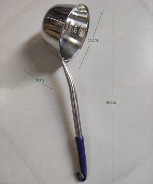 Gáo inox cán dài bọc nhựa