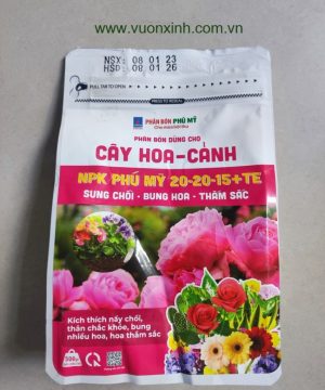 NPK Phú Mỹ 20-20-15+TE Hoa-Cây Cảnh-500gr