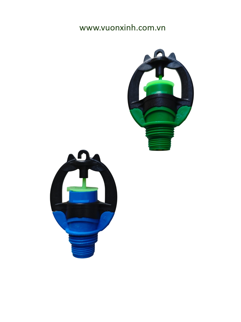 Béc tưới tròn có bù áp đuôi ren ngoài 17/21