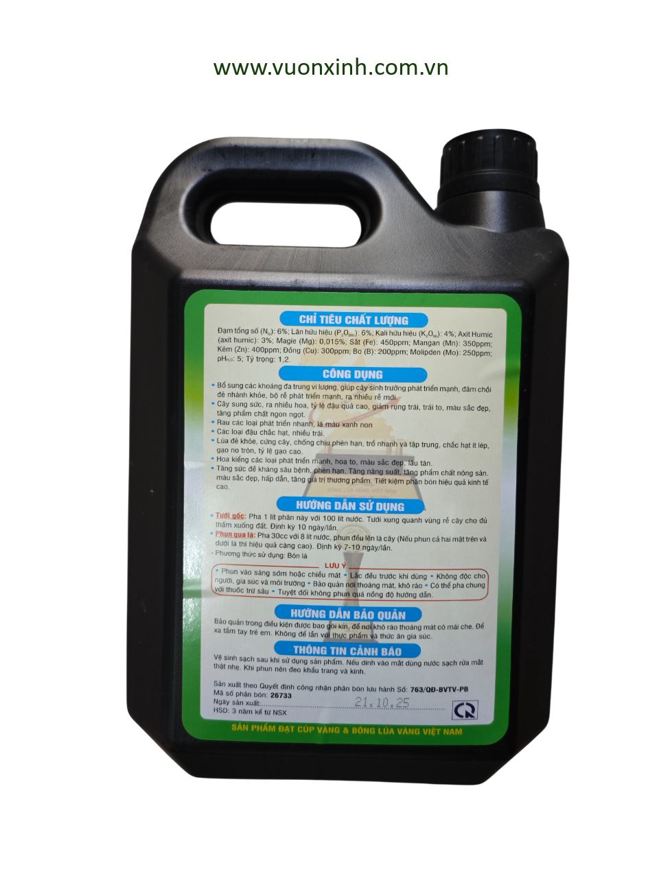 HVP BỘI THU VÀNG NPK TN 6-6-4 K – HUMAT - Ảnh 4