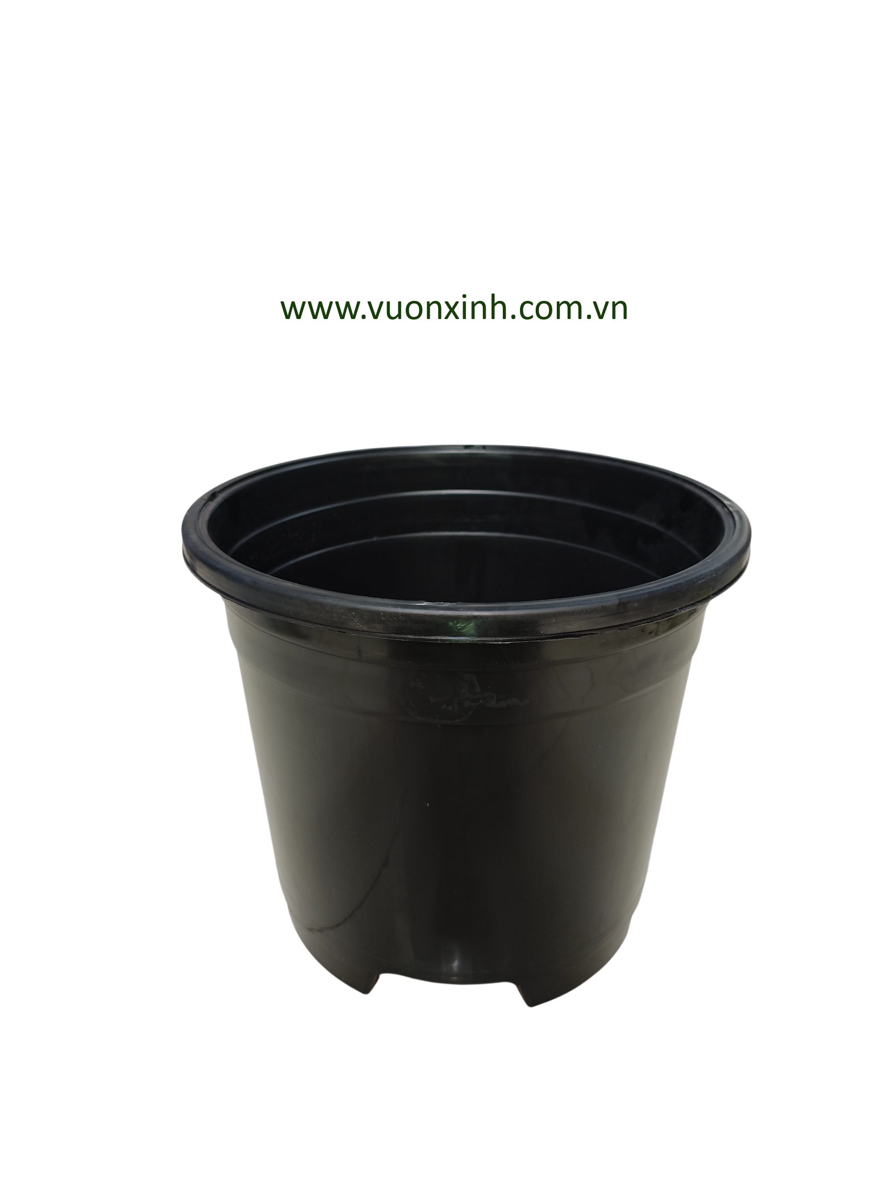 Chậu nhựa tròn đen D36
