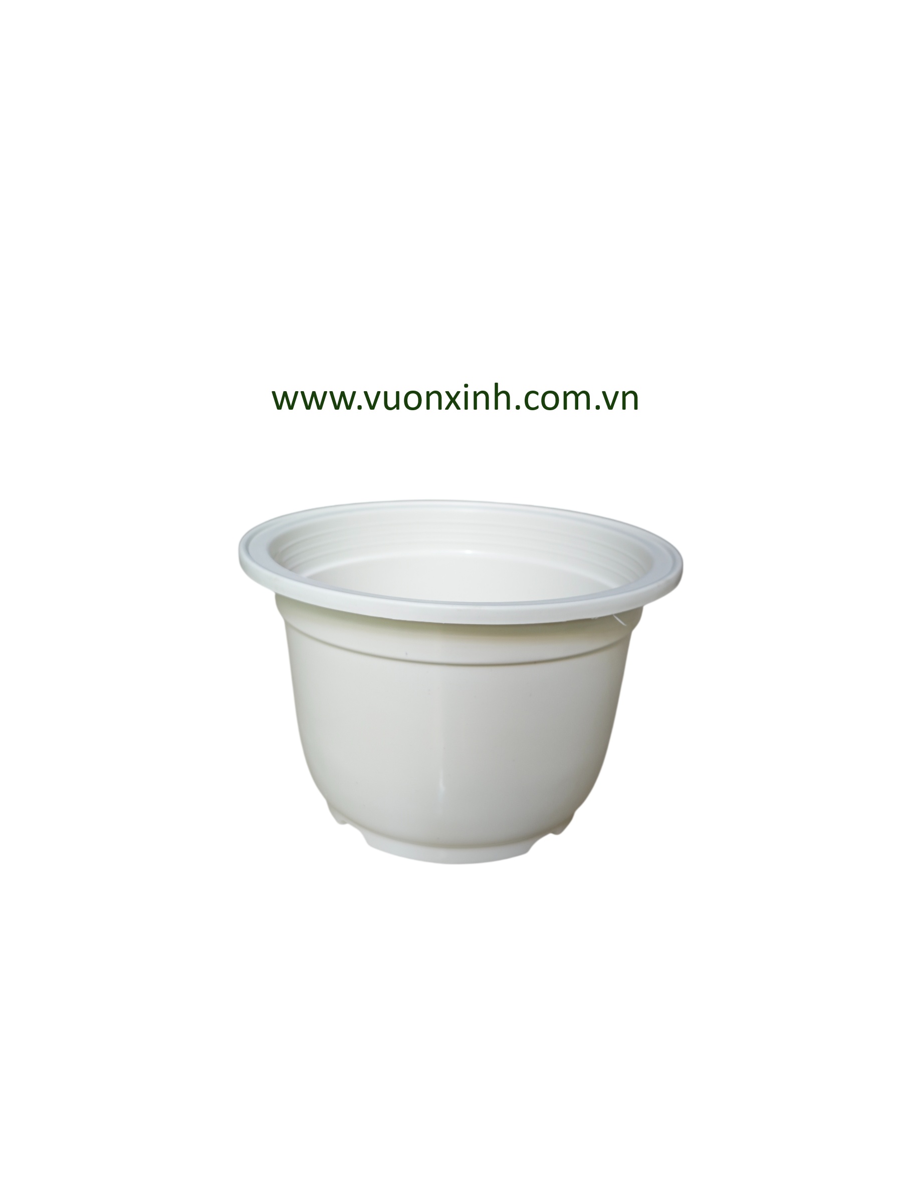 Chậu tròn cứng TK 28x19 Trắng