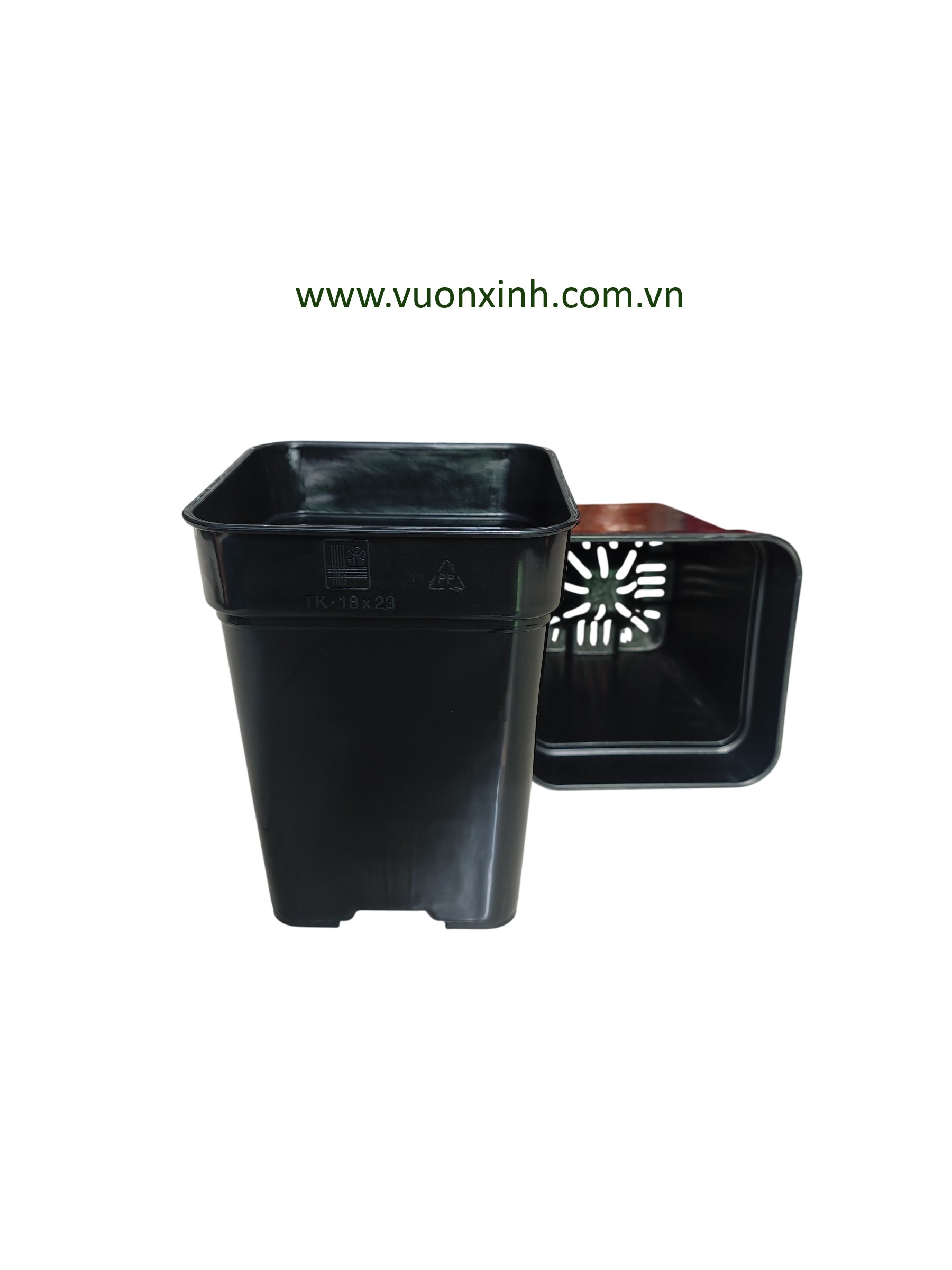 Chậu vuông cao 18x23 - Ảnh 2